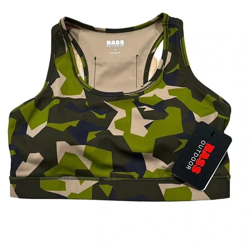 BASS OUTDOOR women Back Phone Pocket Removable Cups Racerback Bra Top Size M NWT - Picture 6 of 10